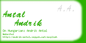 antal andrik business card